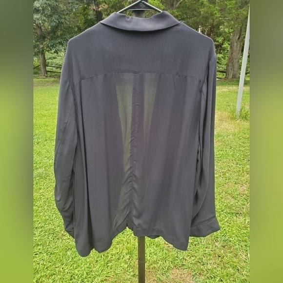 Ellos Rayon Black Women's jacket Cardigan light weight Size Large - Picture 10 of 13